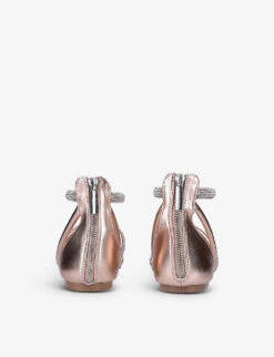 KG Kurt Geiger Rae Crystal-embellished Metallic Faux-leather Sandals -Kurtgeiger Store R03848329 GOLDCOMB ALT03