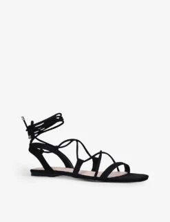 KG Kurt Geiger Riser Strappy Vegan-suede Sandals -Kurtgeiger Store R03848330 BLACK ALT02