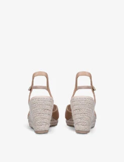 KG Kurt Geiger Purdy Vegan-leather Wedge Espadrille Sandals -Kurtgeiger Store R03862929 CAMEL ALT03
