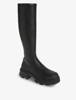 KG Kurt Geiger Trekker Sock Faux-leather Over-the-knee Boots 5 KG Kurt Geiger Trekker Sock Faux-leather Over-the-knee Boots -Kurtgeiger Store R03870846 BLACK ALT02