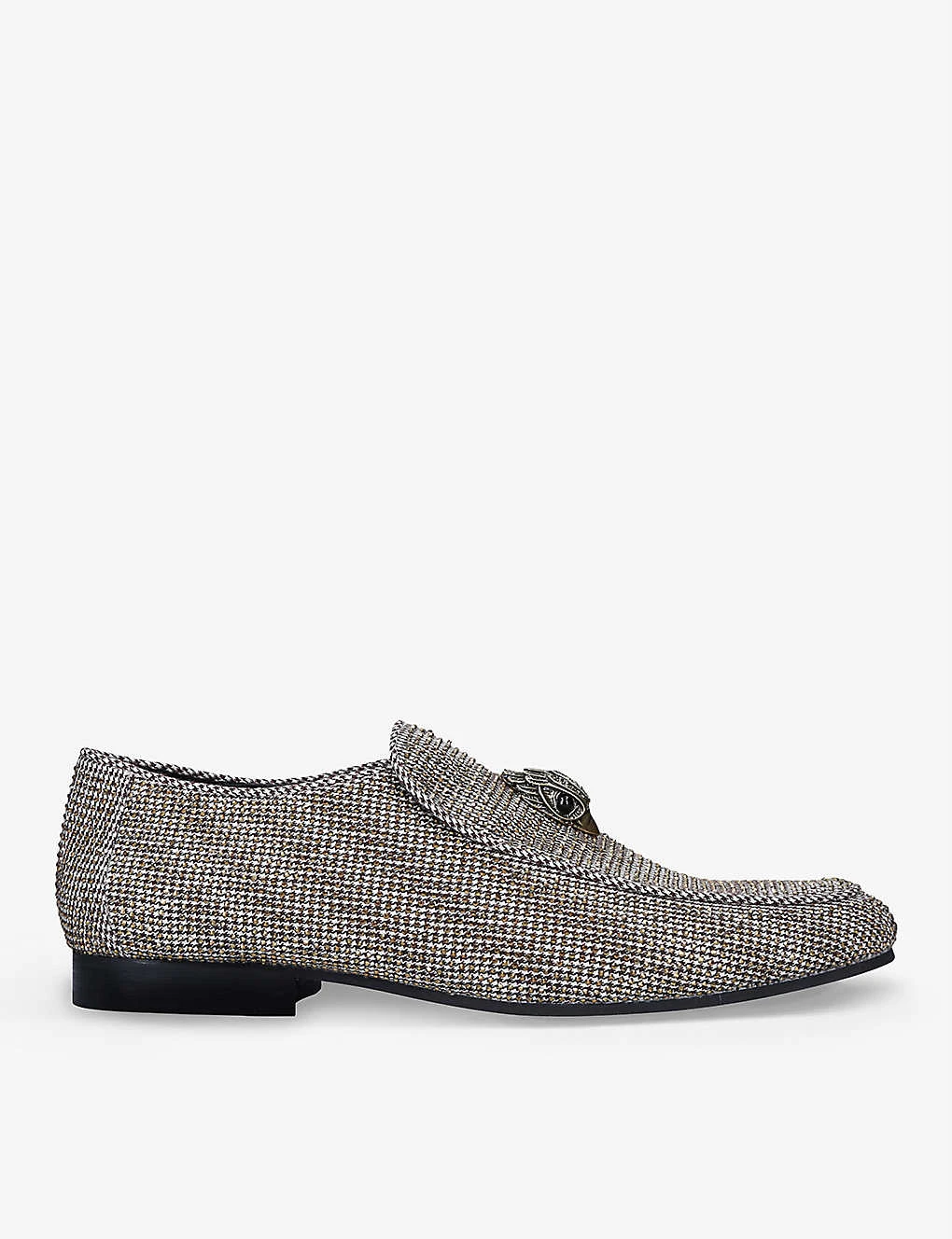 Kurt Geiger London Hugh Eagle-embellished Woven Loafers 1 Kurt Geiger London Hugh Eagle-embellished Woven Loafers