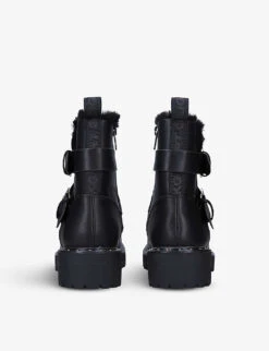 KG Kurt Geiger Trixie Warm Faux Leather Ankle Boots -Kurtgeiger Store R03875462 BLACK ALT03