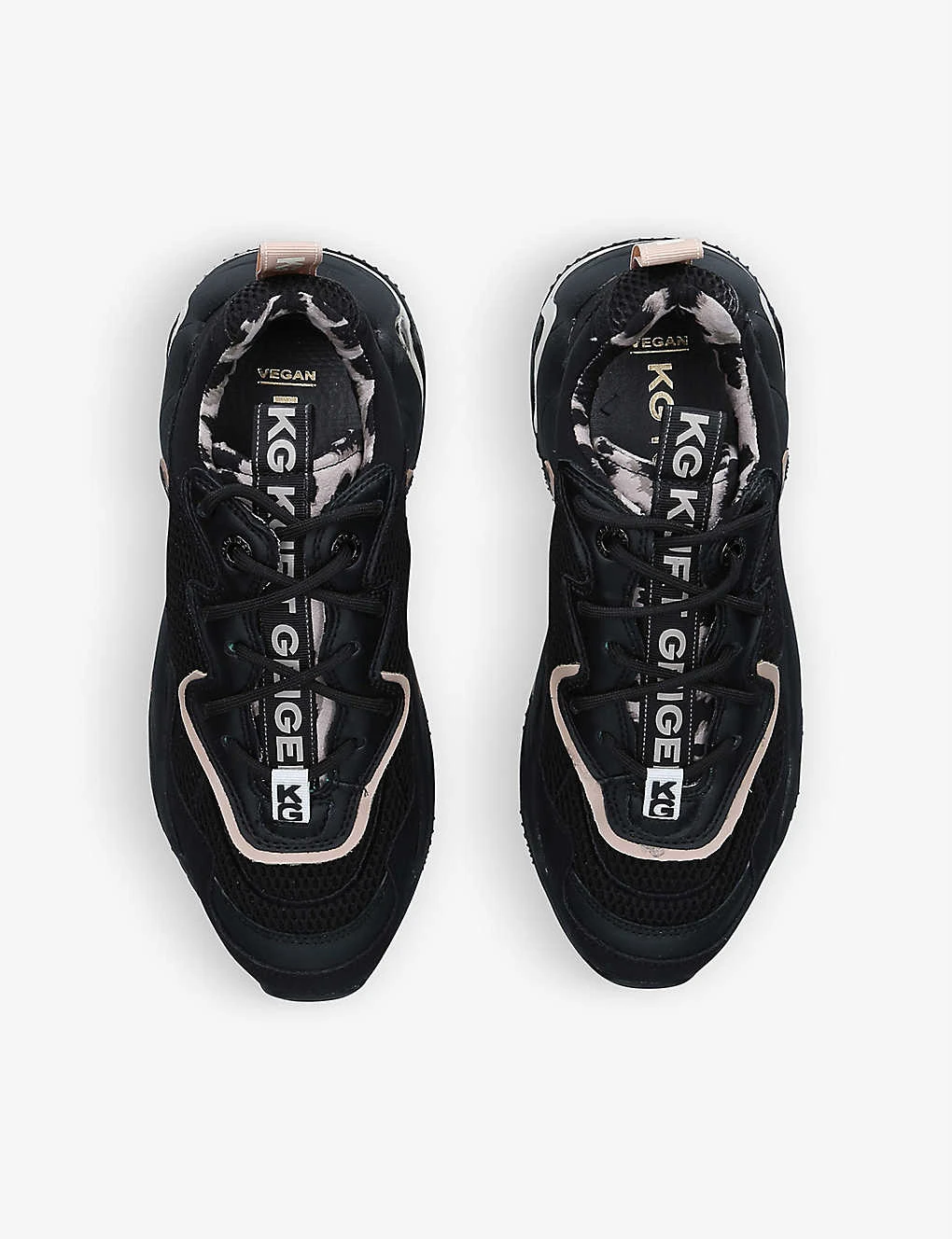 KG Kurt Geiger Lulu Swirl Vegan-leather And Woven Low-top Trainers 2 KG Kurt Geiger Lulu Swirl Vegan-leather And Woven Low-top Trainers - Image 2