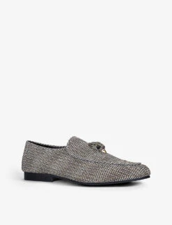 Kurt Geiger London Holly Eagle-embellished Woven Loafers 6 Kurt Geiger London Holly Eagle-embellished Woven Loafers -Kurtgeiger Store R03878817 BEIGE ALT02