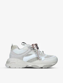 KG Kurt Geiger Lexi Logo-tag Vegan-leather And Mesh Low-top Trainers
