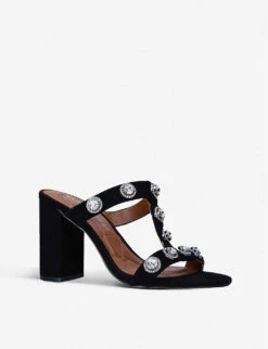 Kurt Geiger London Octavia Gemstone-embellished Suede Mules -Kurtgeiger Store R03880461 BLACKCOMB ALT02