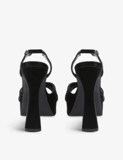 KG Kurt Geiger Simran Heeled Platform Faux-suede Sandals -Kurtgeiger Store R03881759 BLACK ALT03