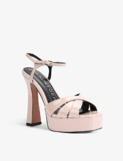 KG Kurt Geiger Simran Platform Patent Faux-leather Sandals -Kurtgeiger Store R03881760 BLUSH ALT02