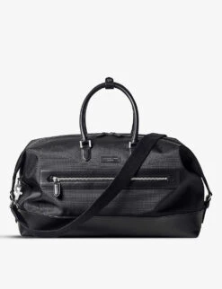 Logo-embellished Woven Duffle Bag