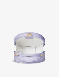 Hat Box Croc-embossed Leather Cross-body Bag -Kurtgeiger Store R03907509 LAVENDER ALT03