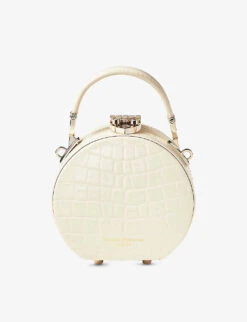 Hat Box Mini Croc-embossed Leather Cross-body Bag 9 Hat Box Mini Croc-embossed Leather Cross-body Bag -Kurtgeiger Store R03907521 IVORY ALT04