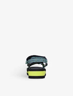 Kurt Geiger London Mini Olivia Canvas Flatform Sandals 3-7 Years -Kurtgeiger Store R03918333 GREEN ALT03