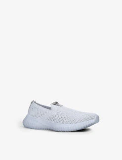 Kurt Geiger London Mini Lorna Embellished Knitted Trainers 7-9 Years -Kurtgeiger Store R03918334 GREY ALT02