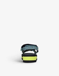 Kurt Geiger London Mini Olivia Canvas Flatform Sandals 7-9 Years -Kurtgeiger Store R03918336 GREEN ALT03