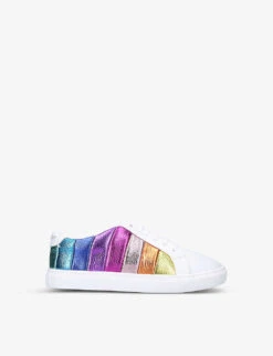 Kurt Geiger London Mini Lane Stripe Leather Trainers 7-9