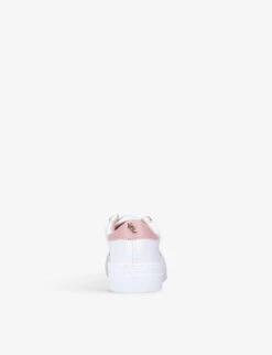 Kurt Geiger London Mini Liviah Embellished Leather Trainers 7-9 Years -Kurtgeiger Store R03918348 WHITE ALT03