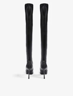KG Kurt Geiger Stevie Pointed-toe Stiletto-heel Woven Over-the-knee Boots -Kurtgeiger Store R03918718 BLACK ALT02