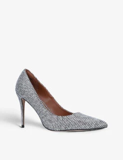 Kurt Geiger London Belgravia Sequin-embellished Woven Courts -Kurtgeiger Store R03929509 SILVER ALT02