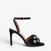 Kurt Geiger London Octavia Crystal-embellished Quilted Velvet Sandals