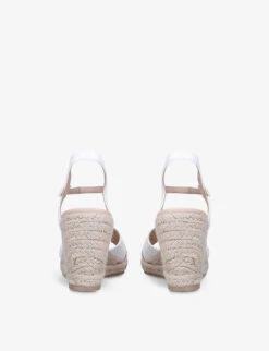 KG Kurt Geiger Purdy Espadrille Faux-leather Wedge Sandal 8 KG Kurt Geiger Purdy Espadrille Faux-leather Wedge Sandal -Kurtgeiger Store R03931808 WHITE ALT03