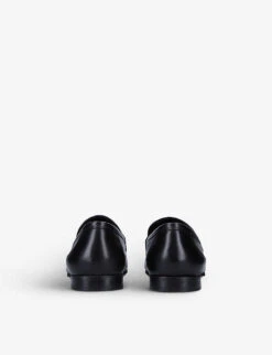 Kurt Geiger London Ali Eagle Head Embellished Leather Loafers -Kurtgeiger Store R03931810 BLACK ALT03