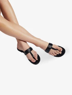 Kurt Geiger London Kensington T-bar Leather Sandals -Kurtgeiger Store R03935444 BLACK ALT05