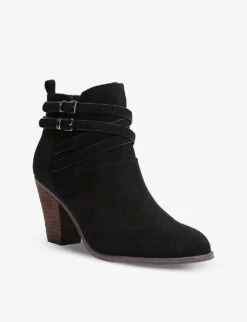 KG Kurt Geiger Spike 3 Buckle-fastening Faux-leather Ankle Boots -Kurtgeiger Store R03936180 BLACK ALT02