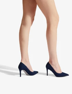 KG Kurt Geiger Alia2 Suedette Vegan Court Shoes -Kurtgeiger Store R03936358 NAVY ALT04