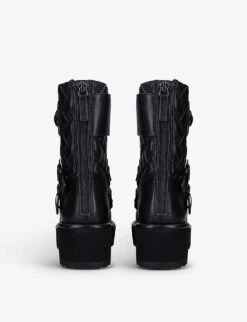 Kurt Geiger London Kensington Padded Leather Boots 8 Kurt Geiger London Kensington Padded Leather Boots -Kurtgeiger Store R03937946 BLACK ALT03
