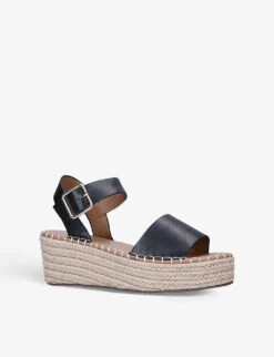 KG Kurt Geiger Pia Open-toe Faux-leather Wedge Sandals -Kurtgeiger Store R03939025 BLACK ALT02