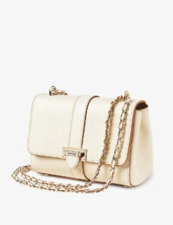 Lottie Grained-leather Shoulder Bag -Kurtgeiger Store R03943093 IVORY ALT02
