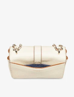 Lottie Grained-leather Shoulder Bag -Kurtgeiger Store R03943093 IVORY ALT04