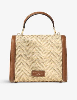 Mayfair Medium Raffia And Leather Top-handle Bag -Kurtgeiger Store R03943101 TAN ALT03