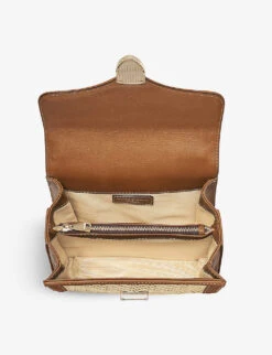 Mayfair Medium Raffia And Leather Top-handle Bag -Kurtgeiger Store R03943101 TAN ALT04