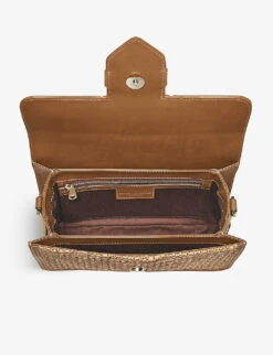 The Resort Raffia Shoulder Bag -Kurtgeiger Store R03943133 BROWN ALT04