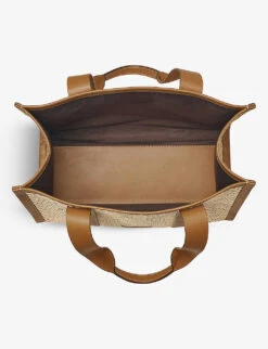 Henley Small Chevron Raffia Tote Bag -Kurtgeiger Store R03943134 TAN ALT03