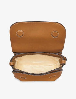 Ella Logo-print Grained-leather Cross-body Bag -Kurtgeiger Store R03943135 TAN ALT03