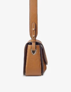 Ella Logo-print Grained-leather Cross-body Bag -Kurtgeiger Store R03943135 TAN ALT04