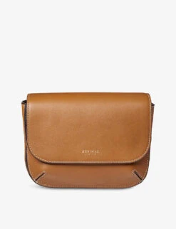 Ella Logo-print Grained-leather Cross-body Bag -Kurtgeiger Store R03943135 TAN ALT05