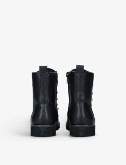 Kurt Geiger London Mini Bax Chain-detail Leather Boots 6-7 Years -Kurtgeiger Store R03945255 BLACK ALT03