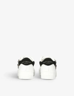 Kurt Geiger London Mini Laney Eagle Leather Platform Trainers 6-7 Years -Kurtgeiger Store R03945256 WHITE ALT03