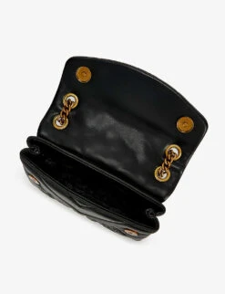 Kurt Geiger London Mini Kensington Embellished Eye Leather Shoulder Bag 7 Kurt Geiger London Mini Kensington Embellished Eye Leather Shoulder Bag -Kurtgeiger Store R03953458 BLACK ALT03