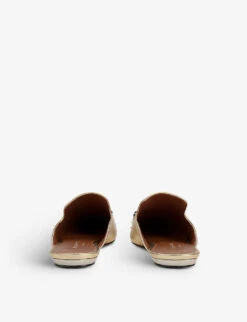 Kurt Geiger London Olive Embellished Metallic Leather Mules -Kurtgeiger Store R03964277 GOLD ALT03