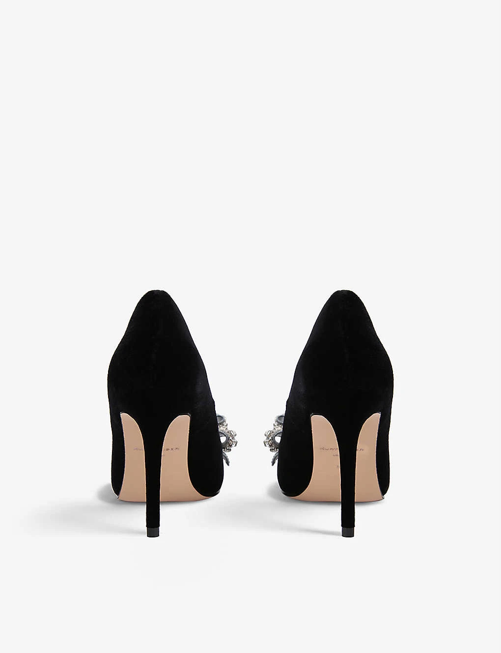 Kurt Geiger London Belgravia Bow Crystal-embellished Velvet Court Heels 4 Kurt Geiger London Belgravia Bow Crystal-embellished Velvet Court Heels - Image 4