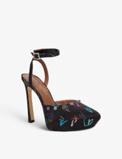 Kurt Geiger London Octavia Satin Platform Heels -Kurtgeiger Store R03964289 BLKOTHER ALT02