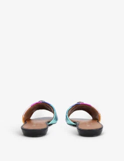 Kurt Geiger London Kensington Eagle-embellished Rainbow Metallic-leather Mules -Kurtgeiger Store R03966178 MULTOTHER ALT03