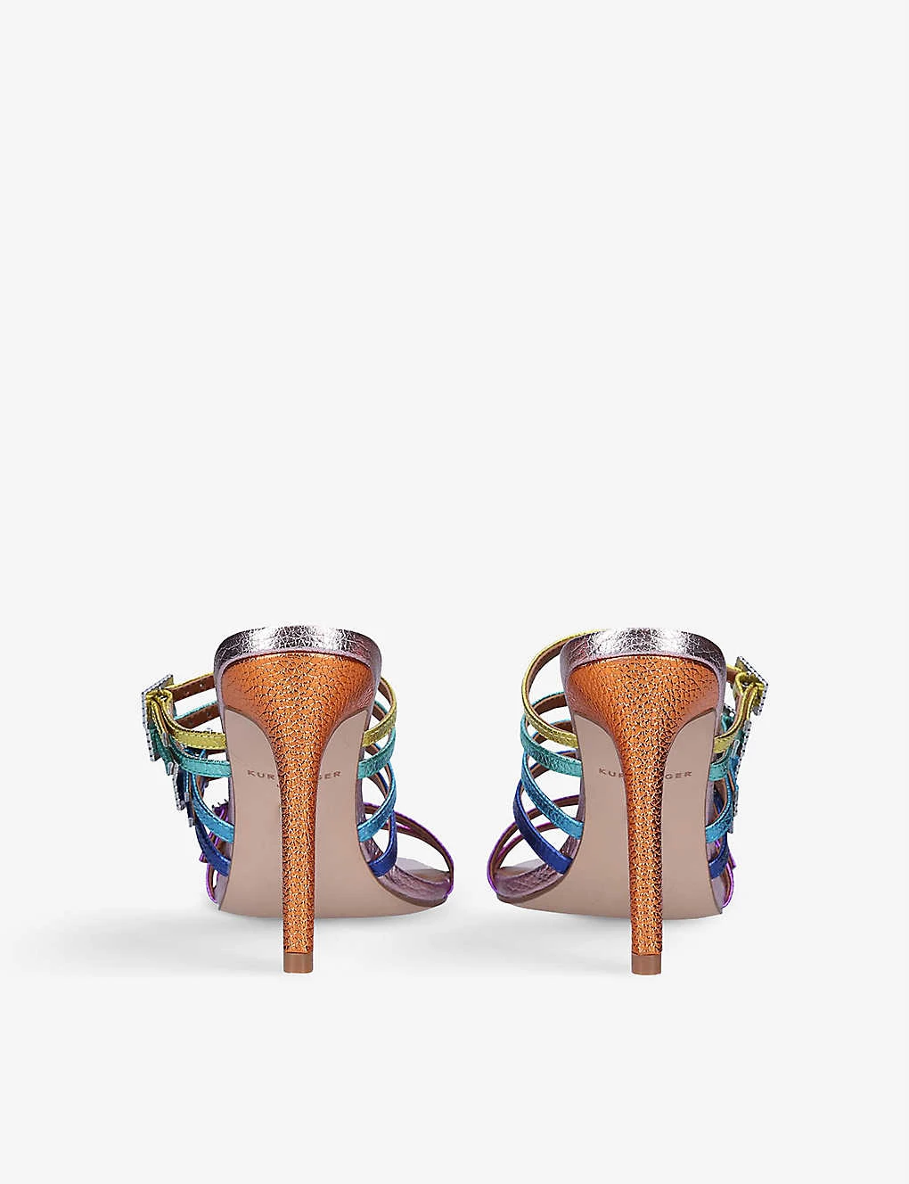 Kurt Geiger London Pierra Colour-blocked Metallic Leather Mules 4 Kurt Geiger London Pierra Colour-blocked Metallic Leather Mules - Image 4
