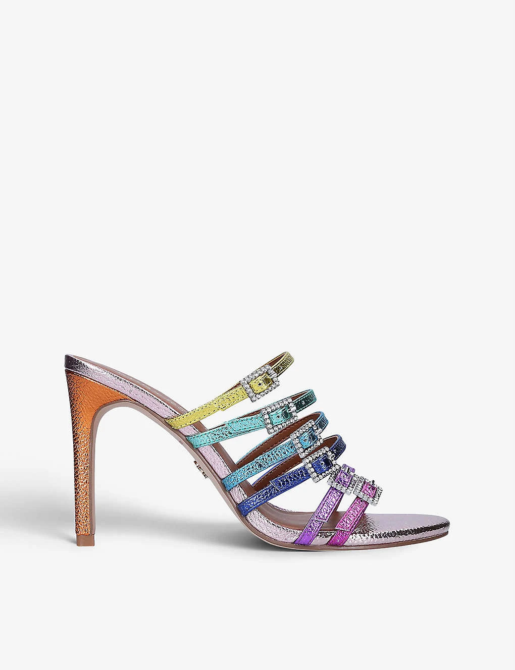 Kurt Geiger London Pierra Colour-blocked Metallic Leather Mules 1 Kurt Geiger London Pierra Colour-blocked Metallic Leather Mules
