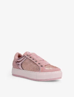 Kurt Geiger London Southbank Panelled Leather Trainers -Kurtgeiger Store R03967410 PALEPINK ALT02