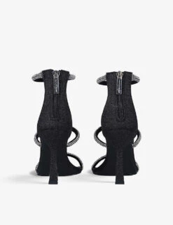KG Kurt Geiger Foster 2 Crystal-embellished Glitter Heeled Sandals -Kurtgeiger Store R03969859 BLACK ALT03